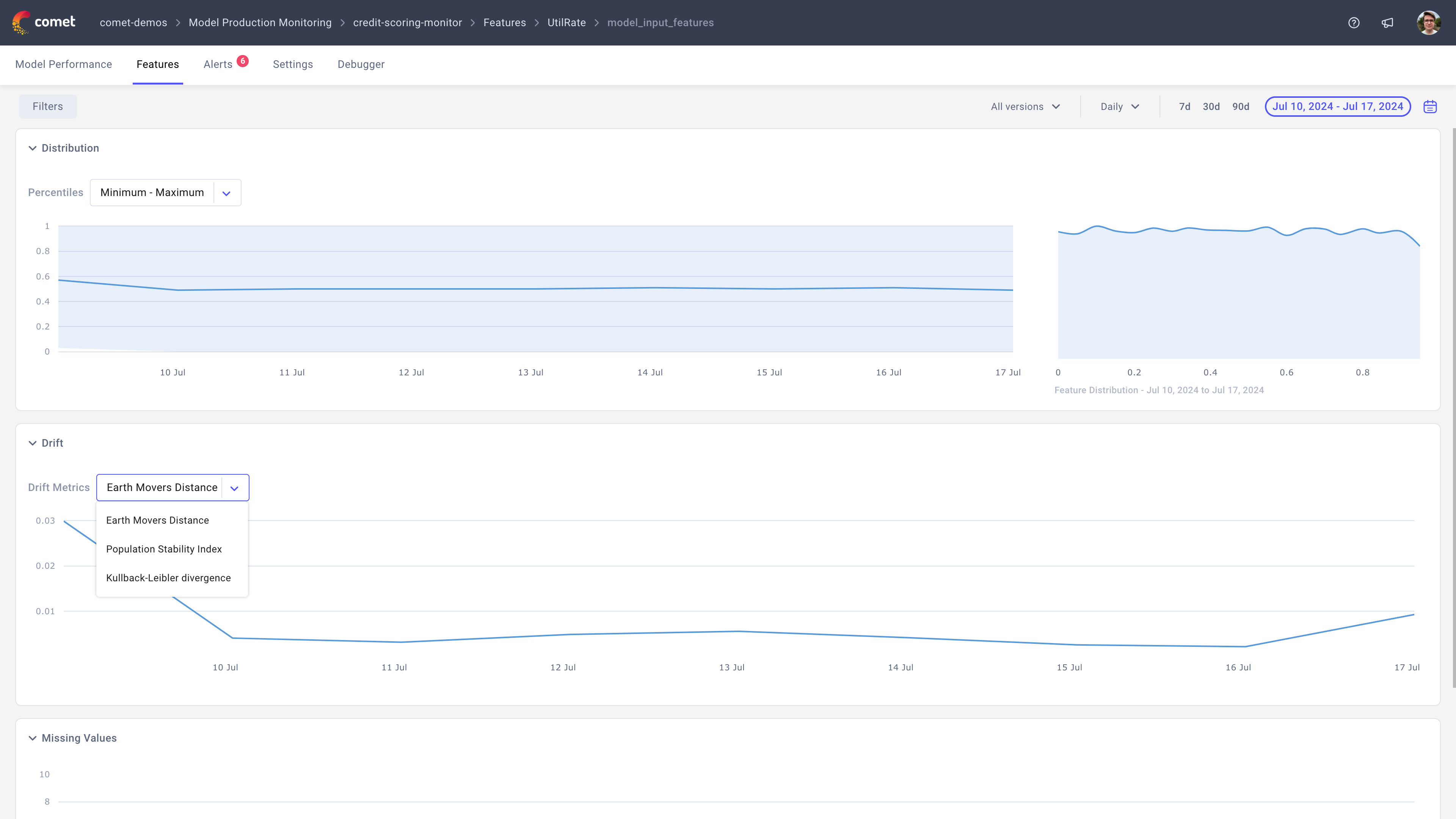 MPM Features page